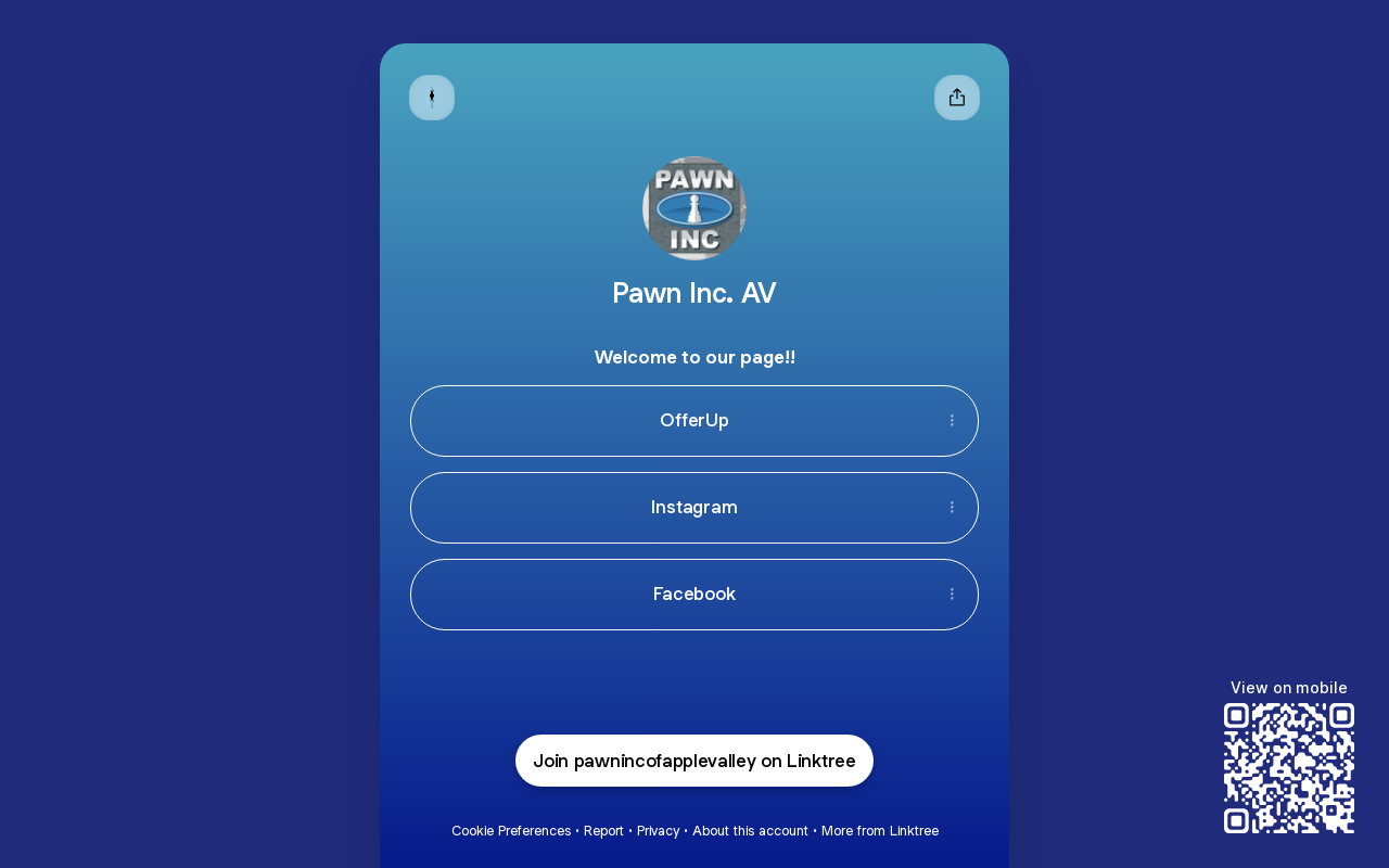 Pawn Inc. website preview