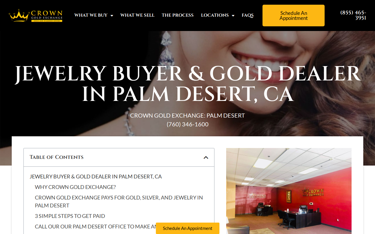 Crown Gold Exchange website preview