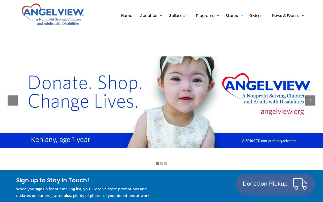 Angel View Resale Store website preview