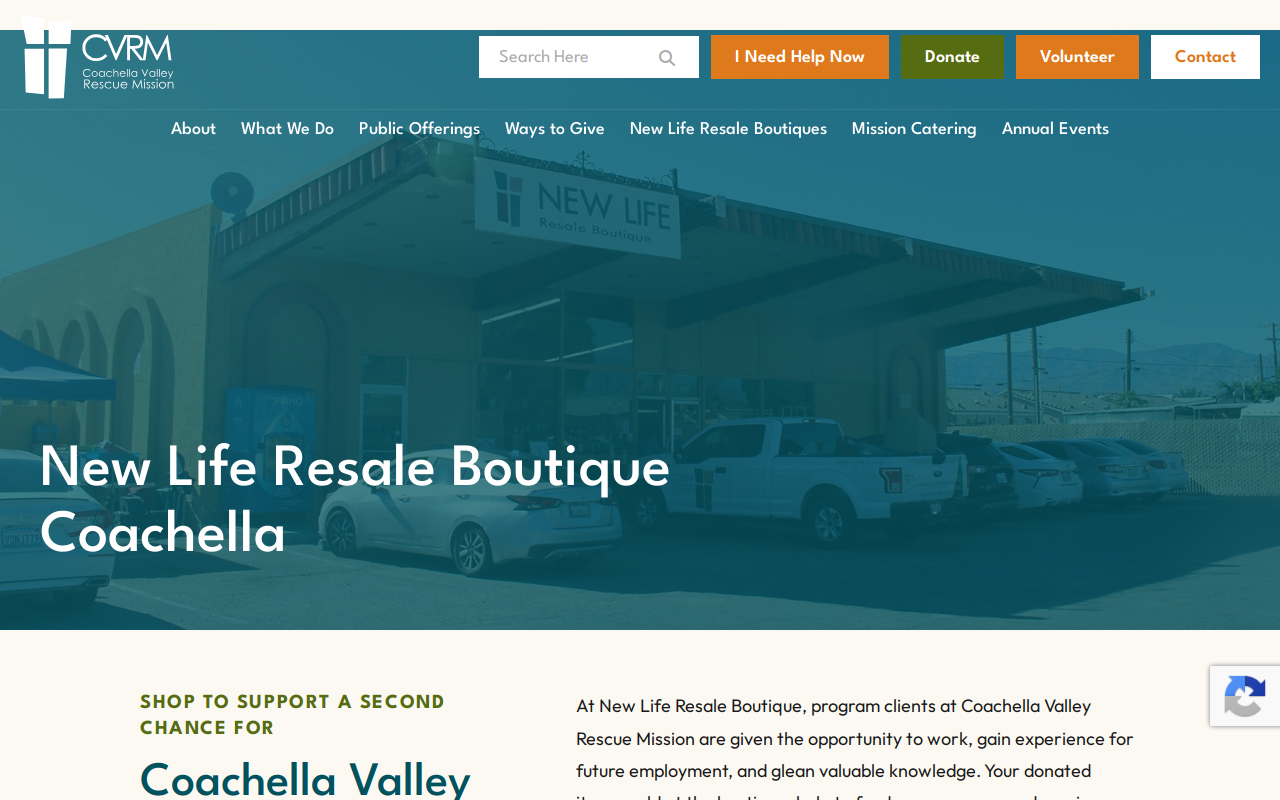 New Life Resale Boutique website preview