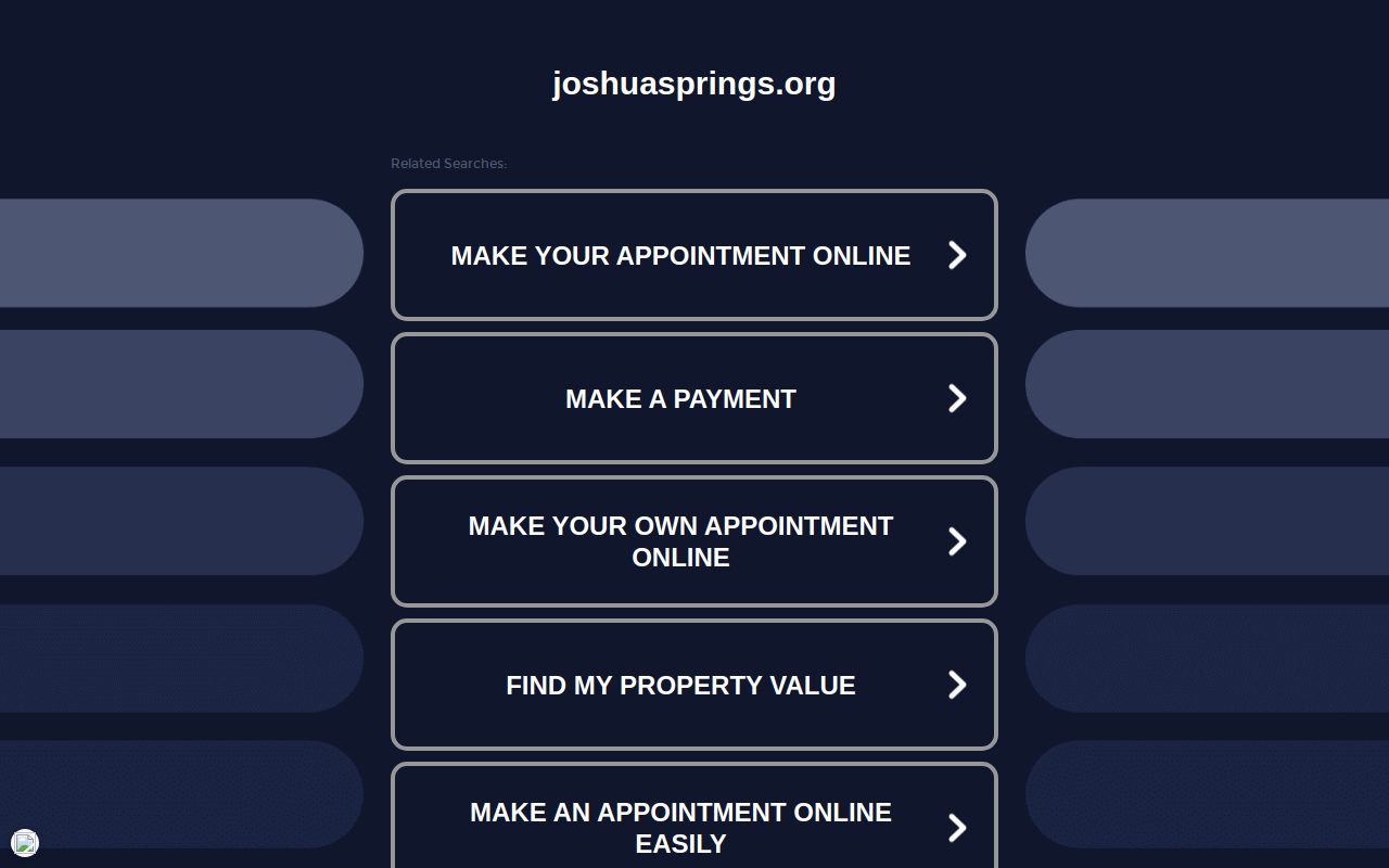 Joshua Springs Thrift Store website preview