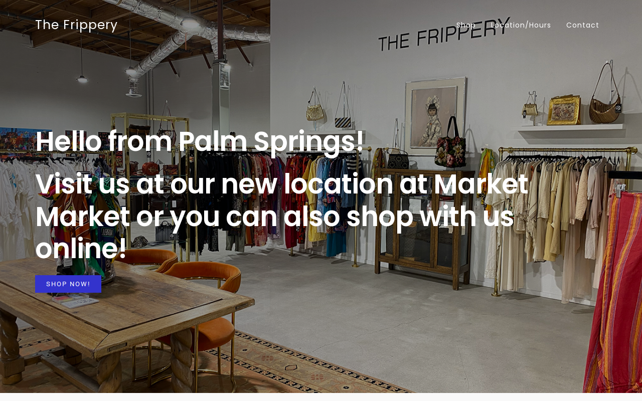 The Frippery website preview