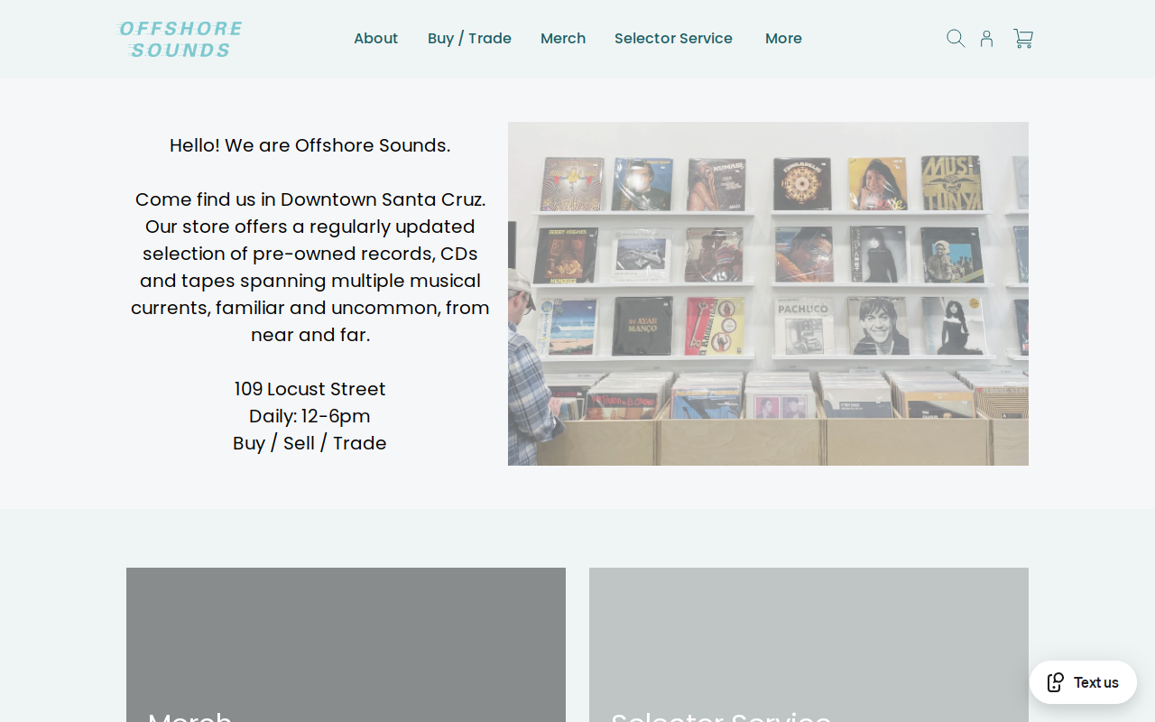 Offshore Sounds website preview