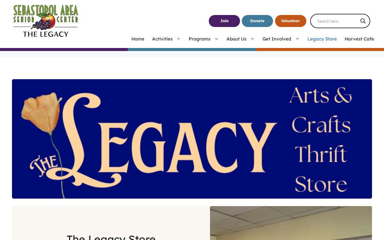 The Legacy website preview