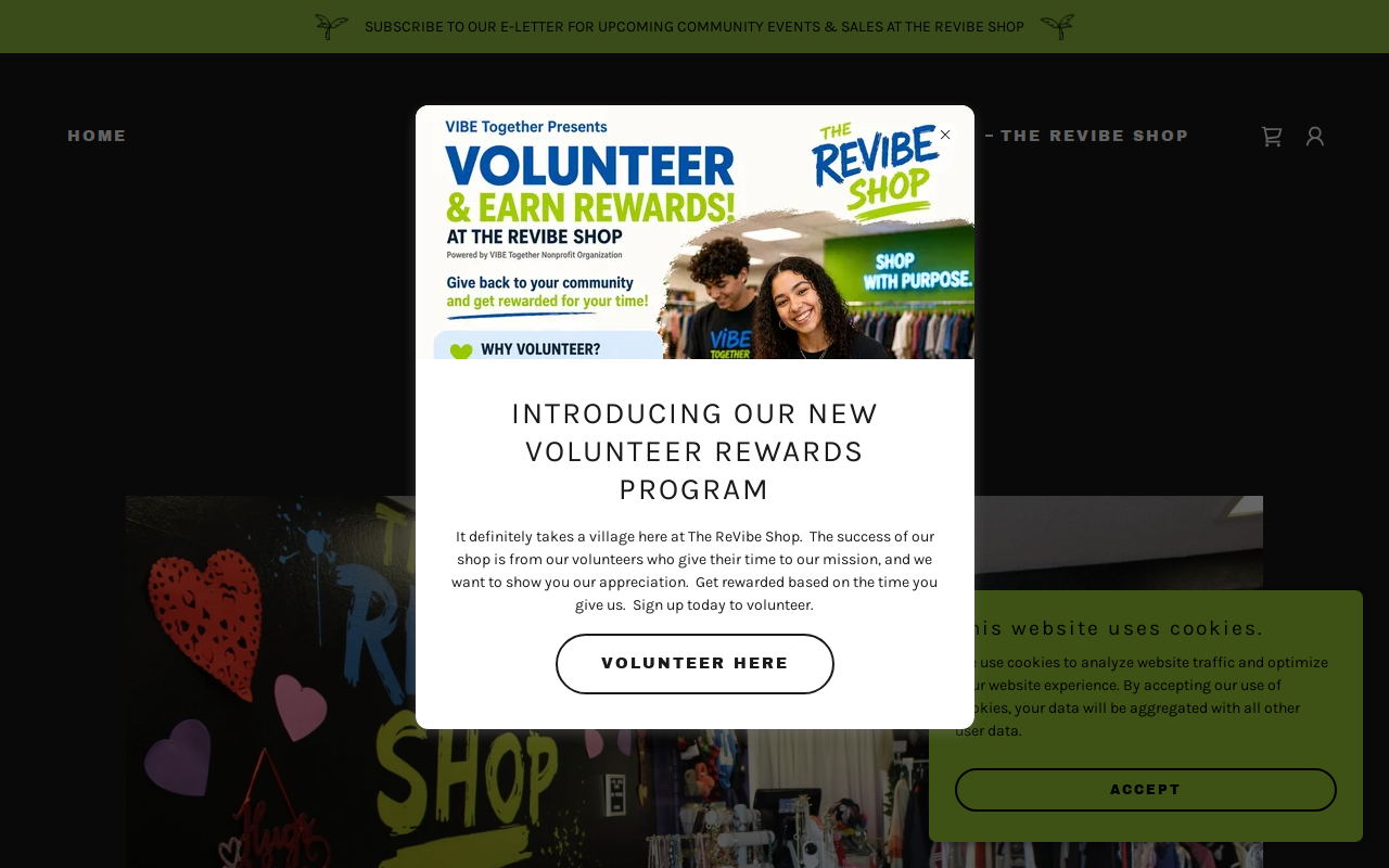 The ReVibe Shop website preview