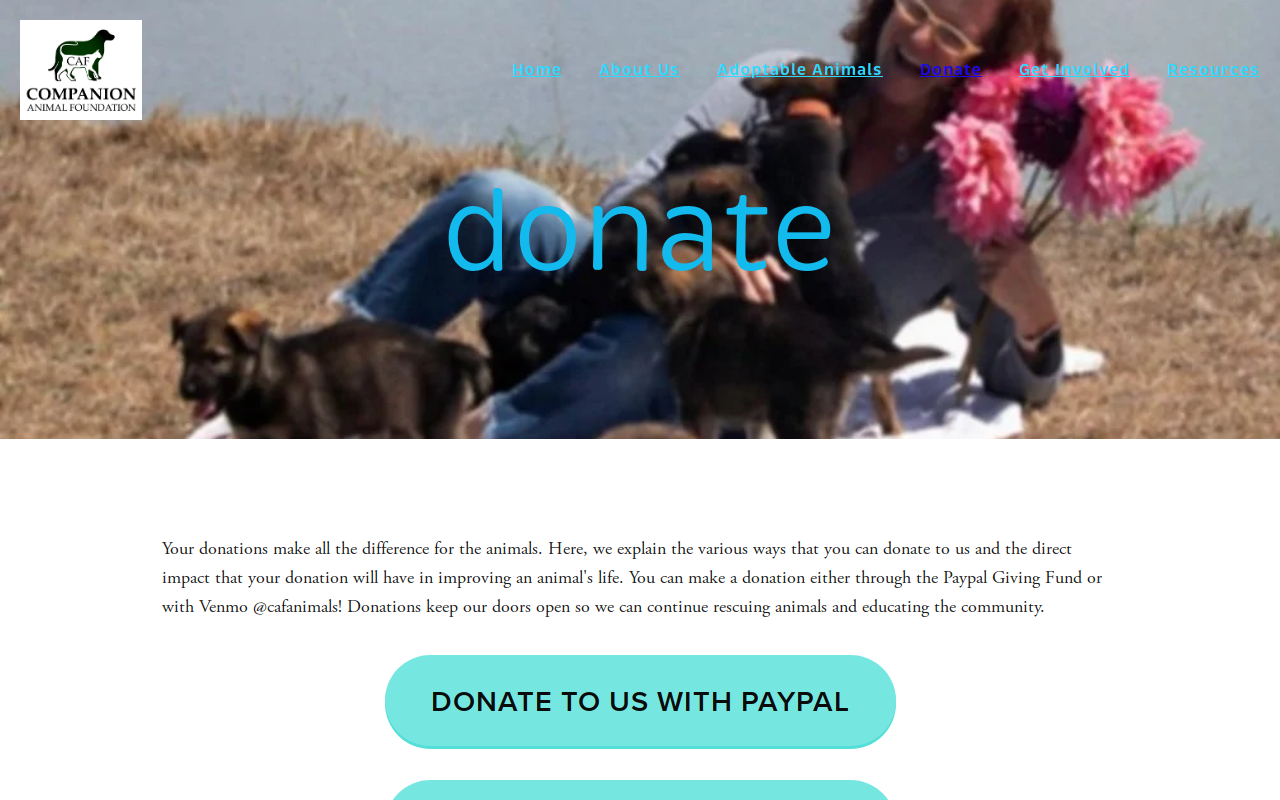 CAF Blue Lake Thrift Store website preview
