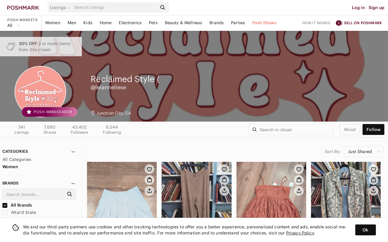 Reclaimed Style website preview
