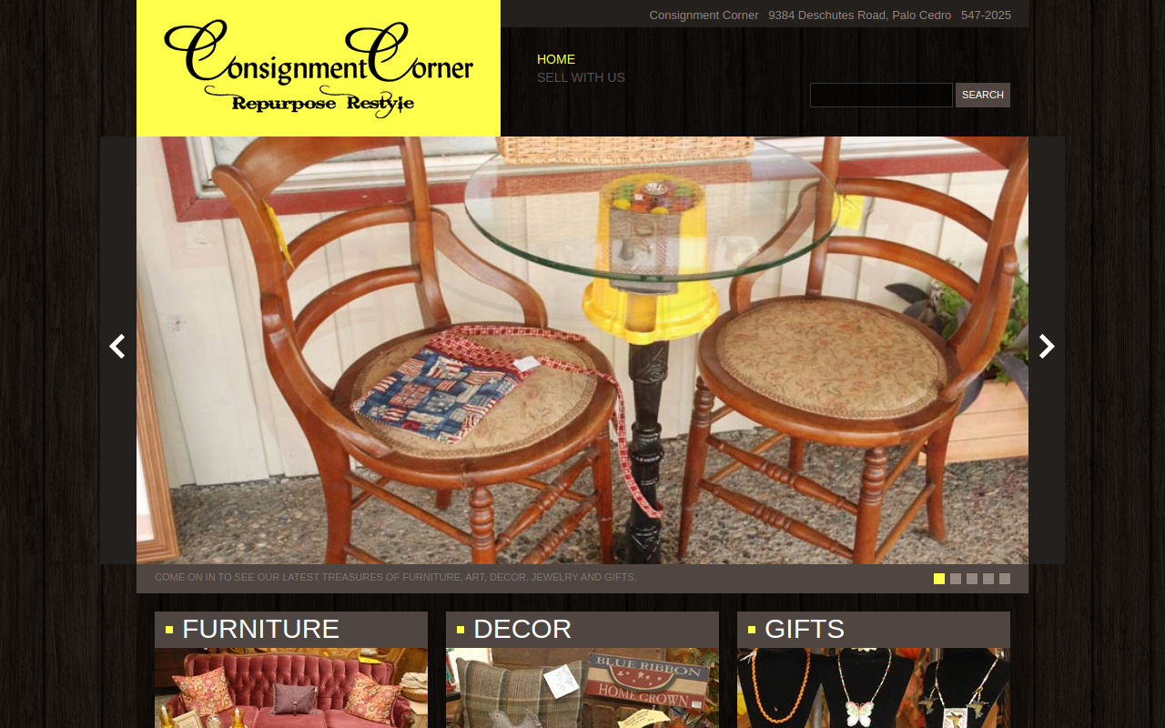 Consignment Corner website preview