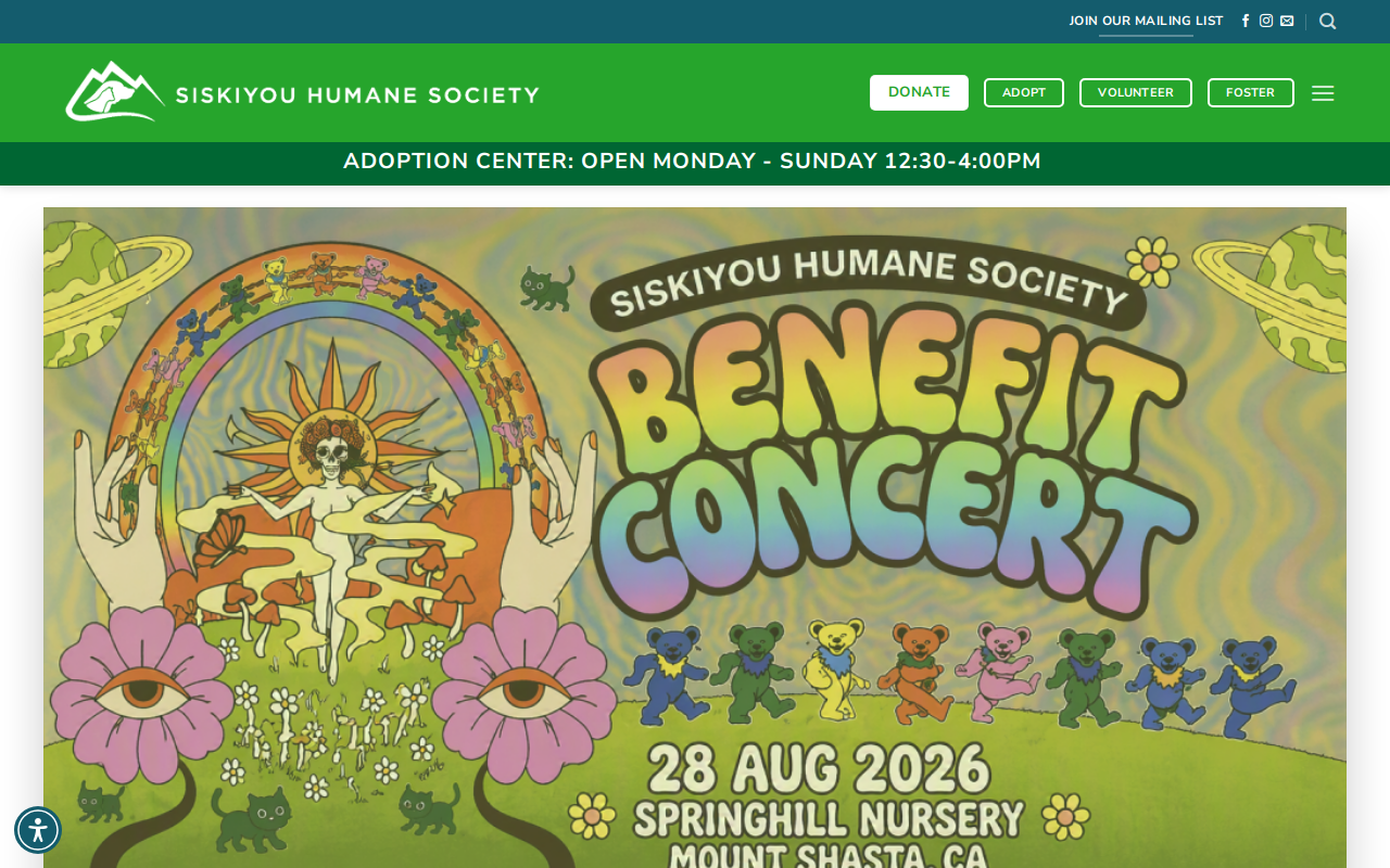 Siskiyou Humane Society Thrift website preview