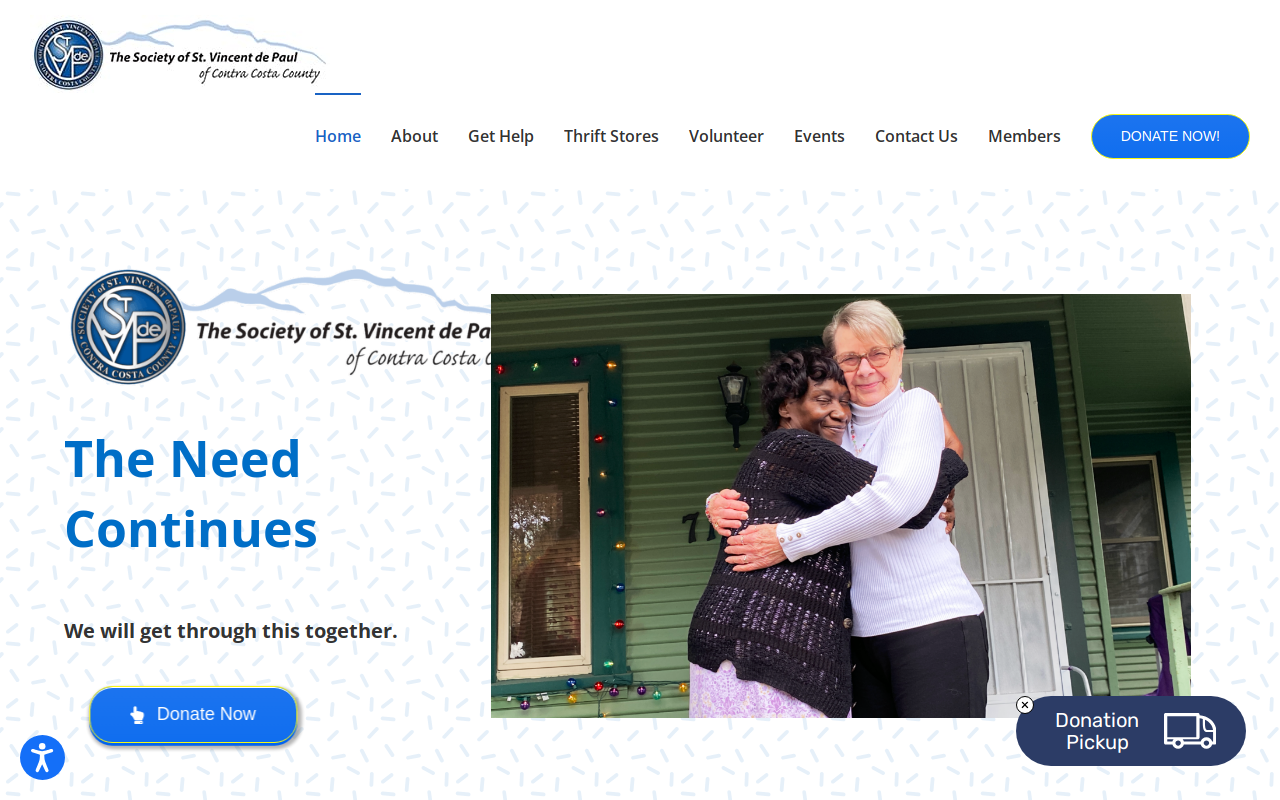 St. Vincent De Paul Of Contra Costa County Thrift Store website preview