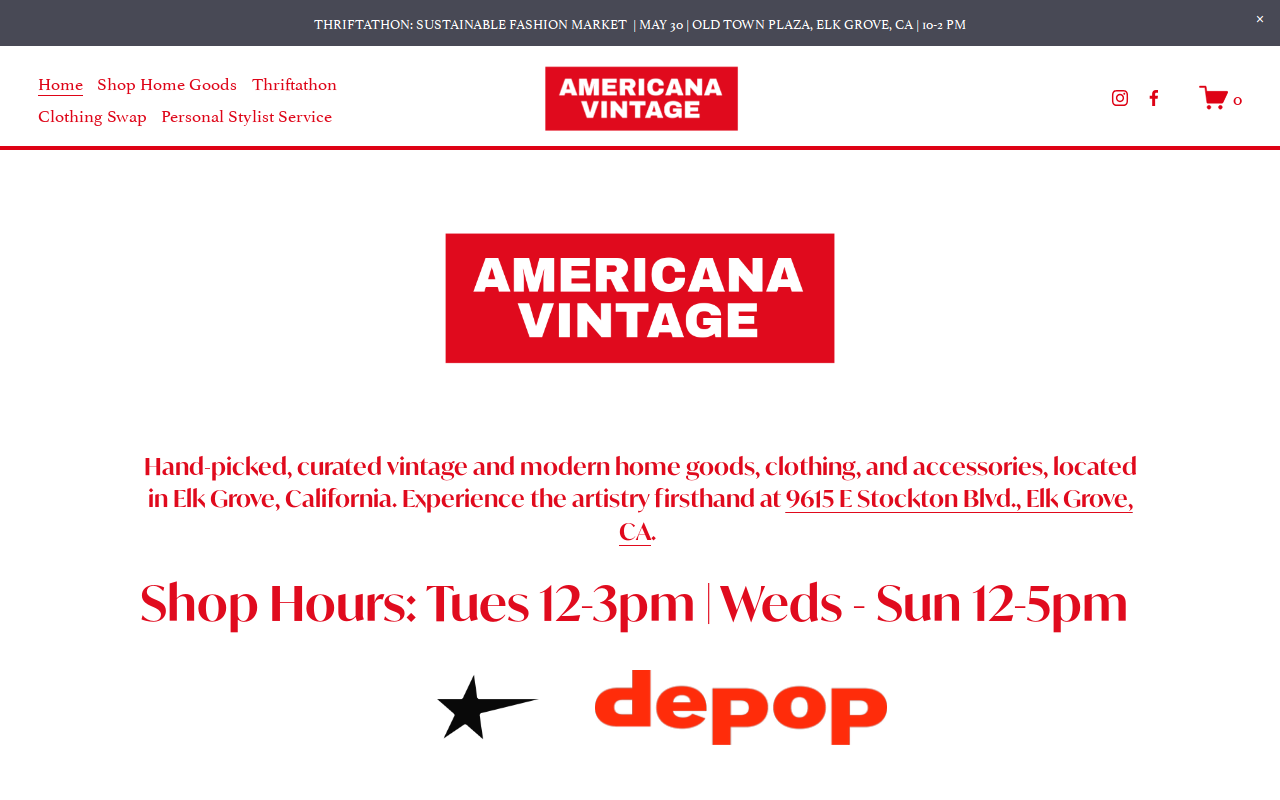 Americana Vintage website preview
