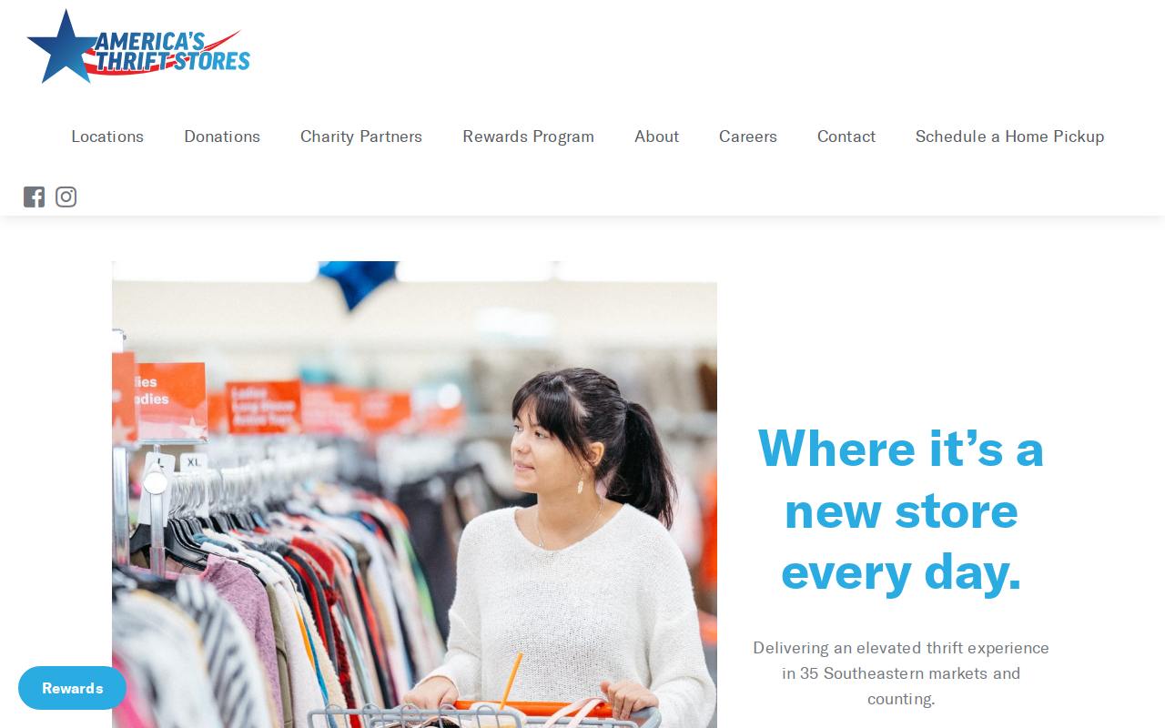 America Thrift Store website preview