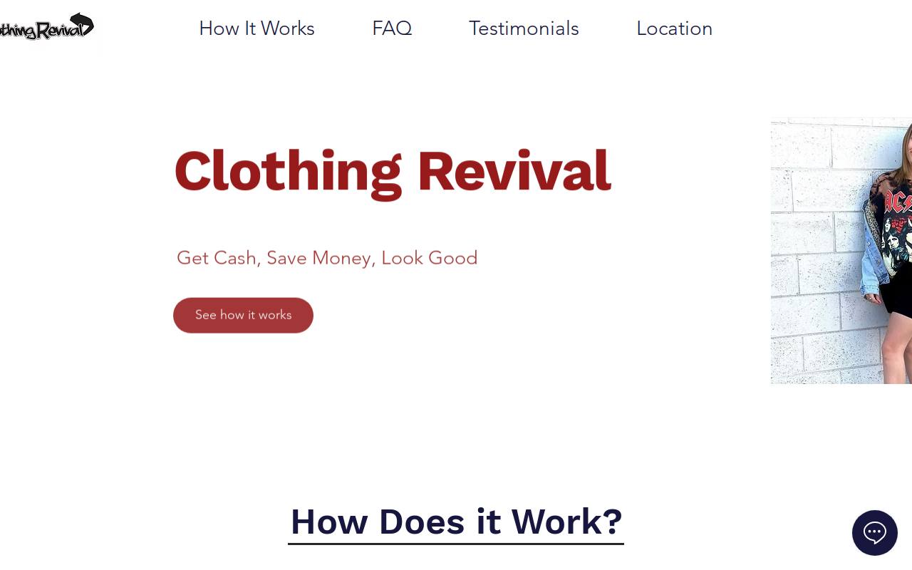 Clothing Revival website preview