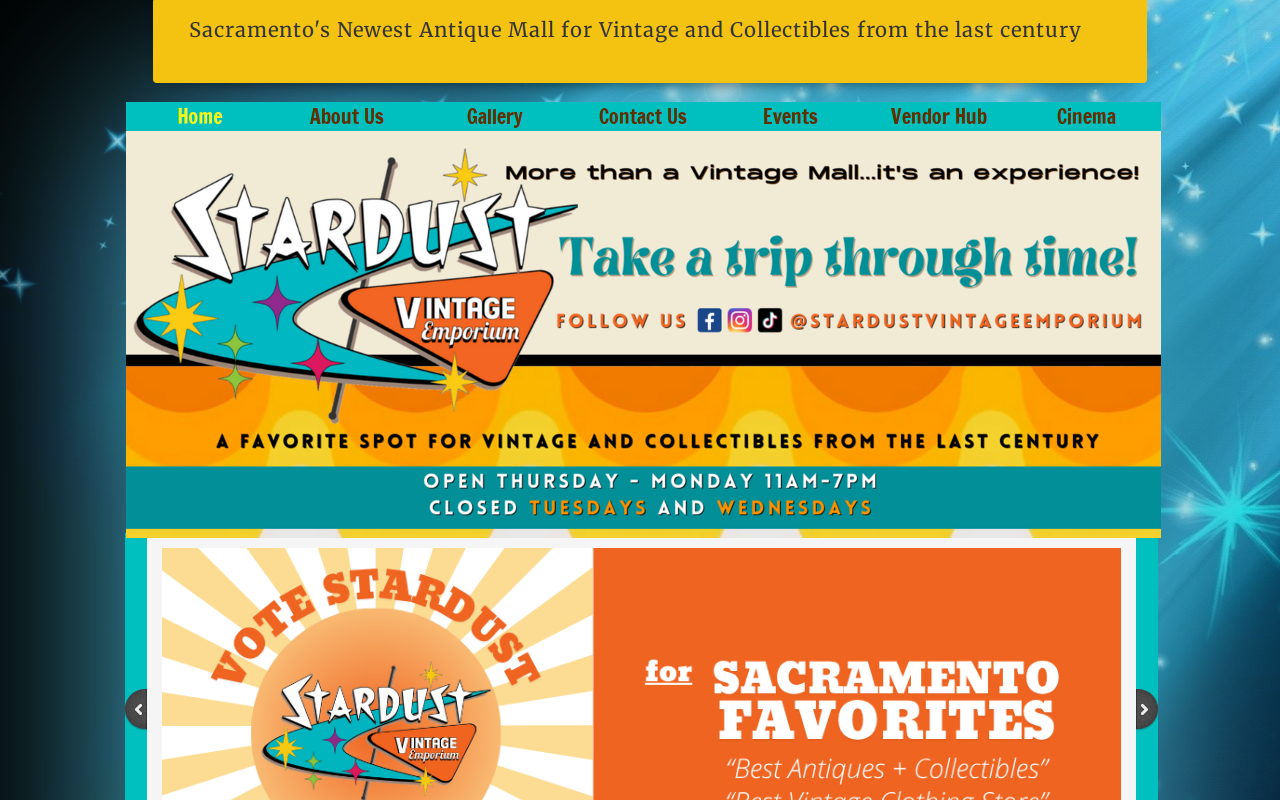 Stardust Vintage Emporium website preview