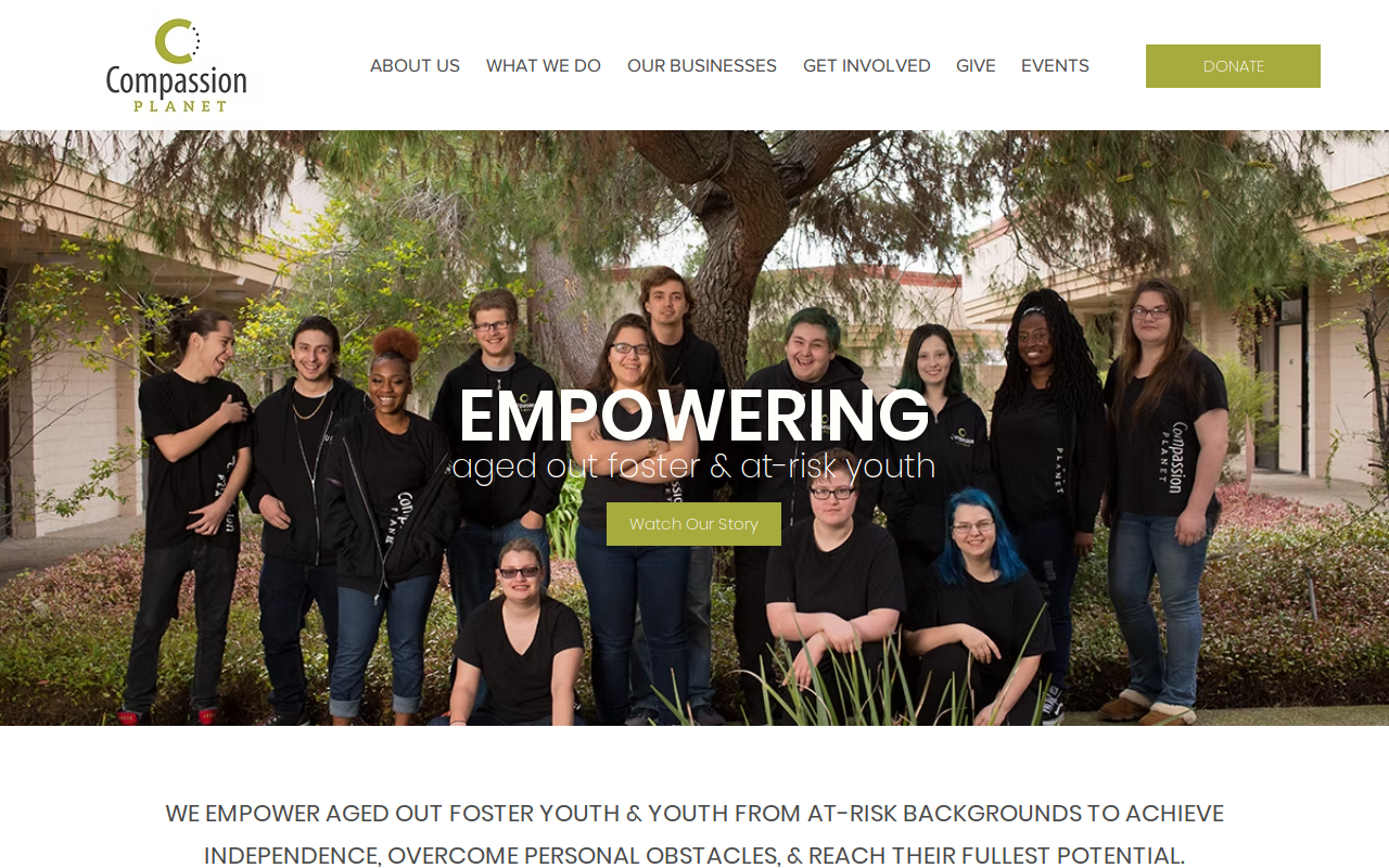 Compassion Planet Thrift Store website preview