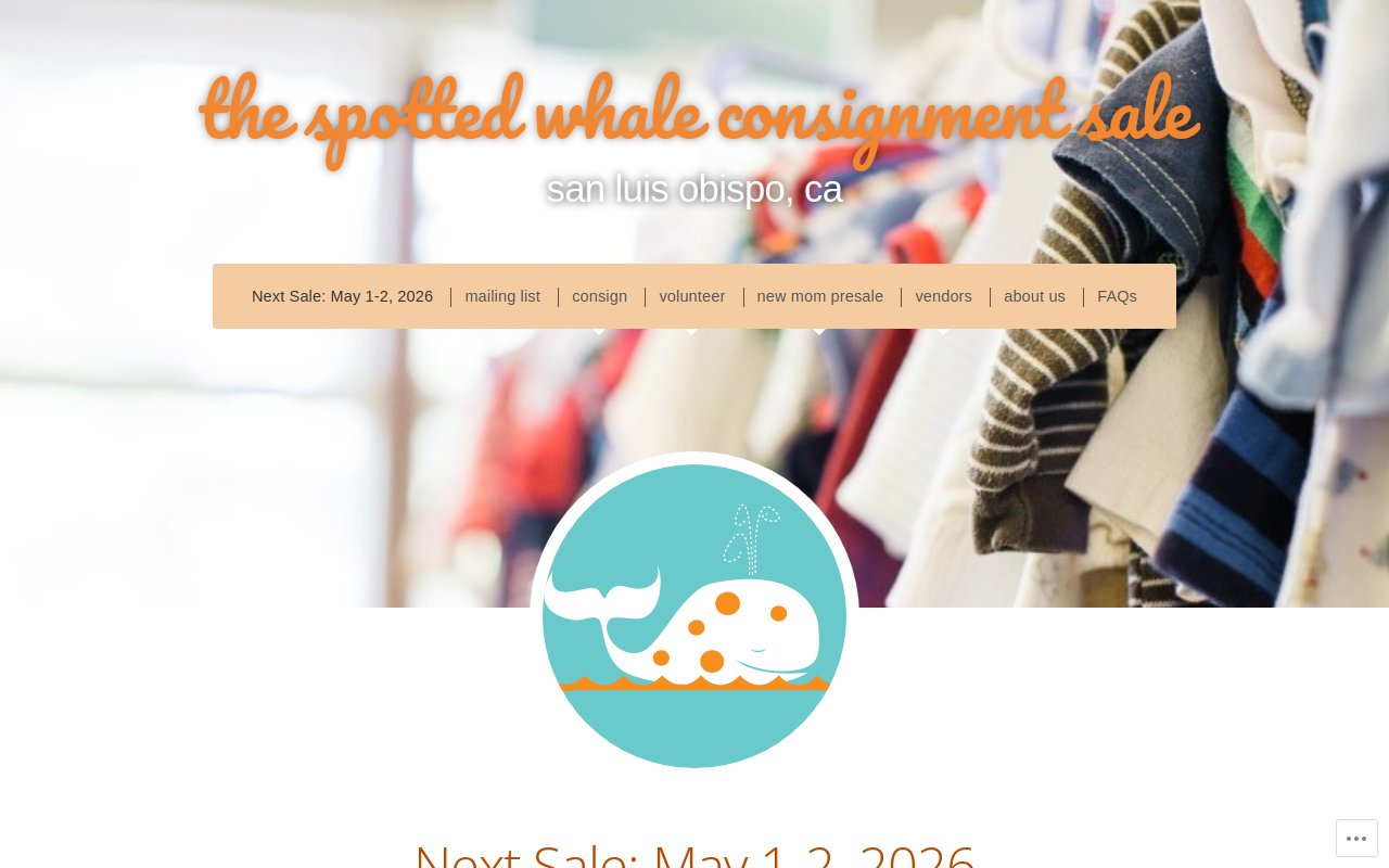 The Spotted Whale Consignment Sale website preview
