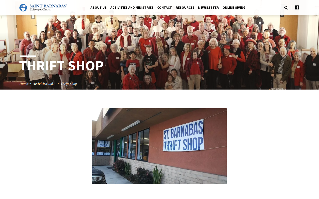 St. Barnabas Thrift Shop website preview