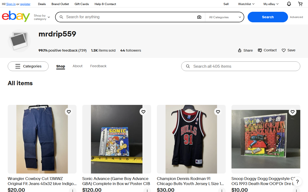 Vintage Drip website preview