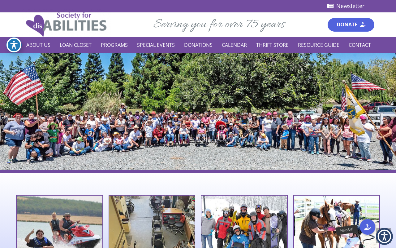 Society for disABILITIES Thrift Store website preview