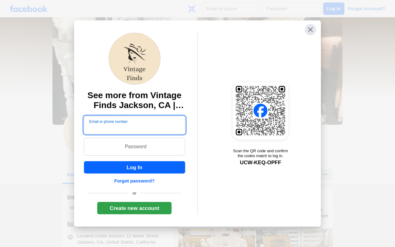Vintage Finds website preview