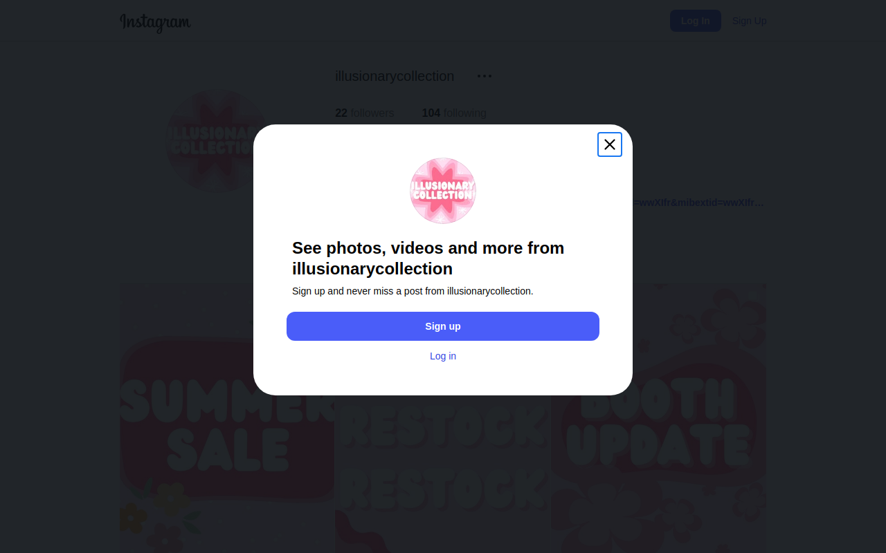 Illusionary Collection website preview