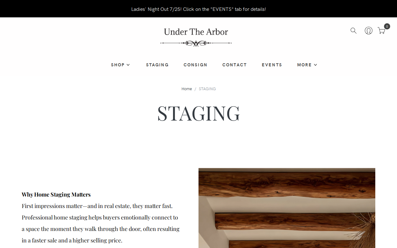 Under The Arbor website preview