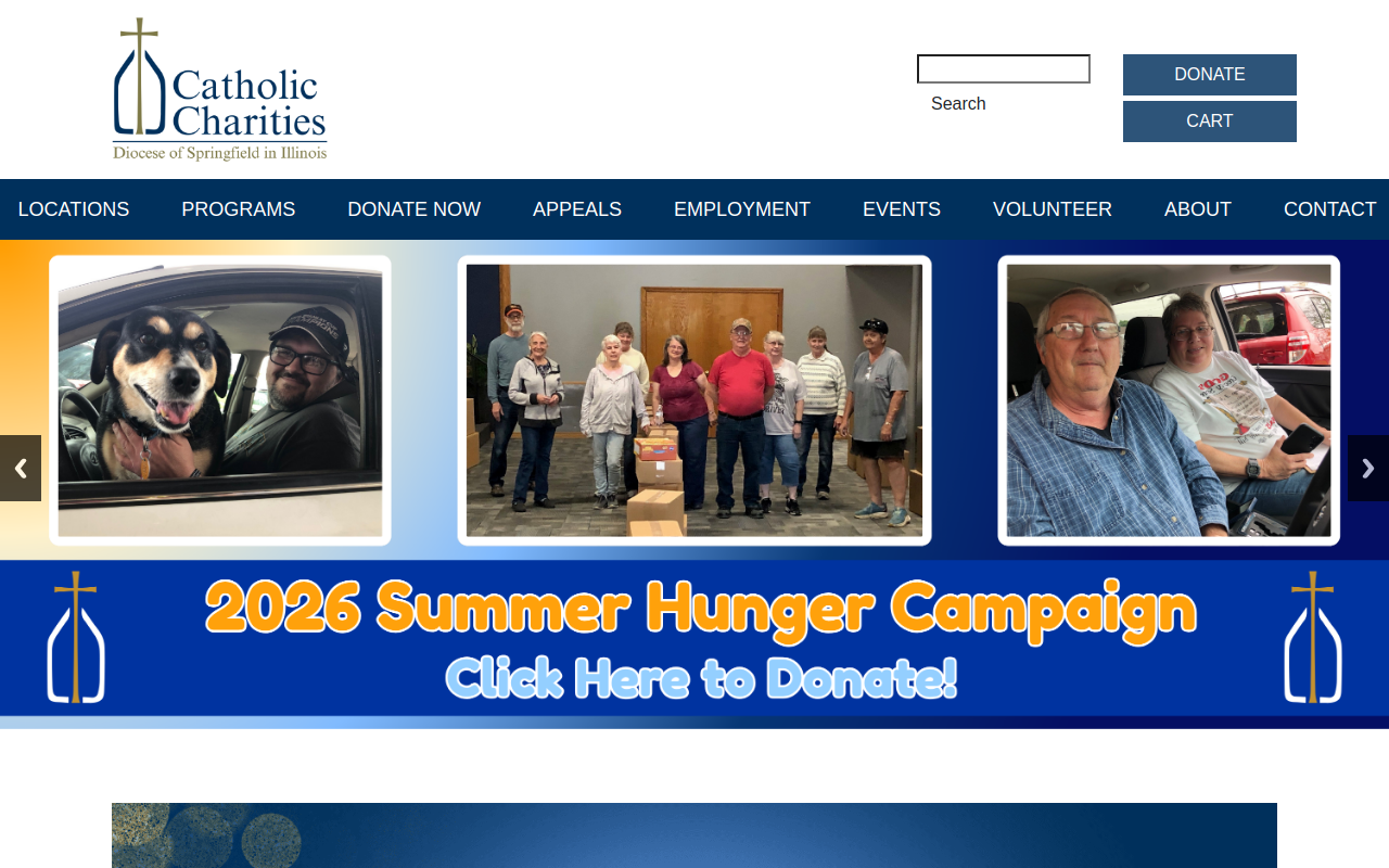 Catholic Charities Thrift Store website preview