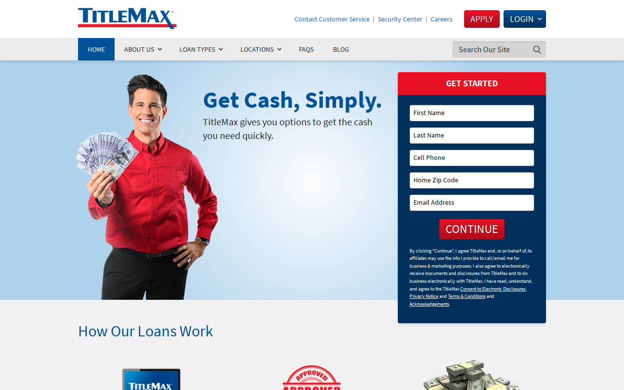 TitleMax website preview