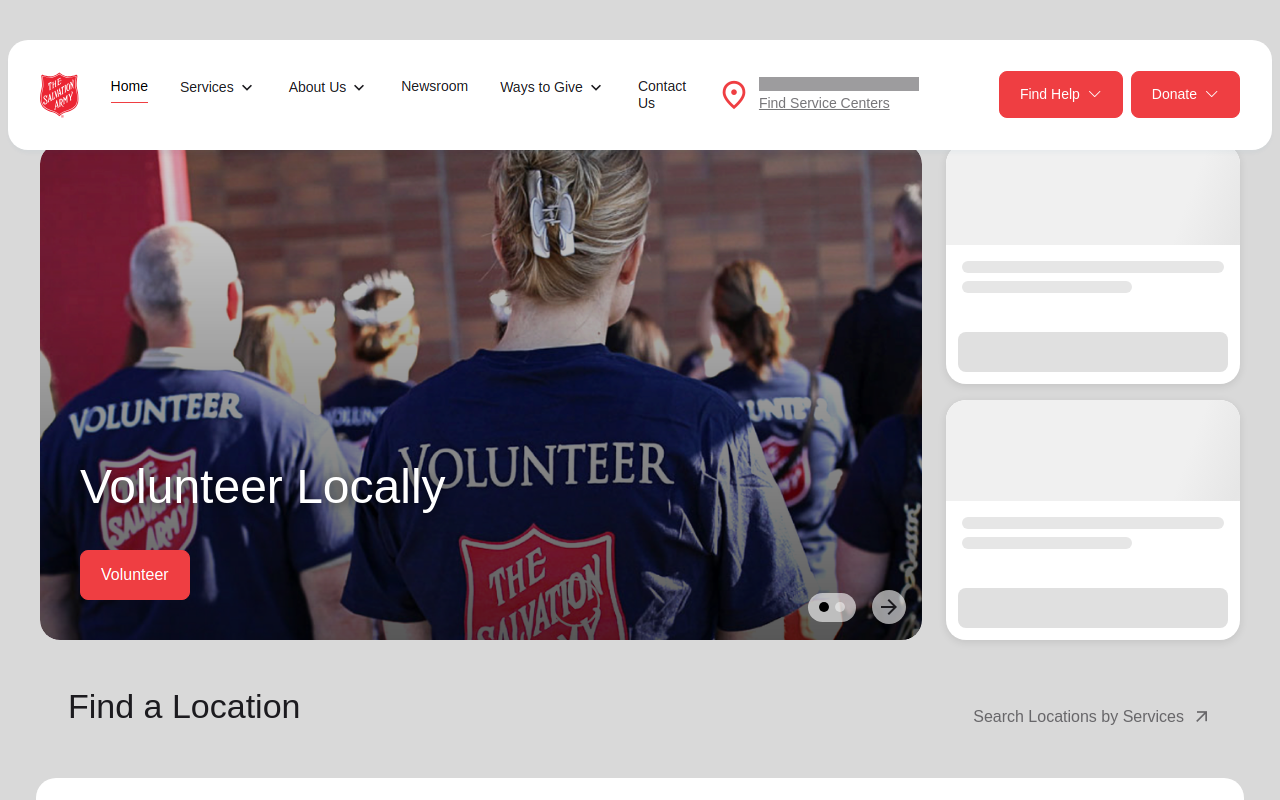 The Salvation Army Family Store website preview