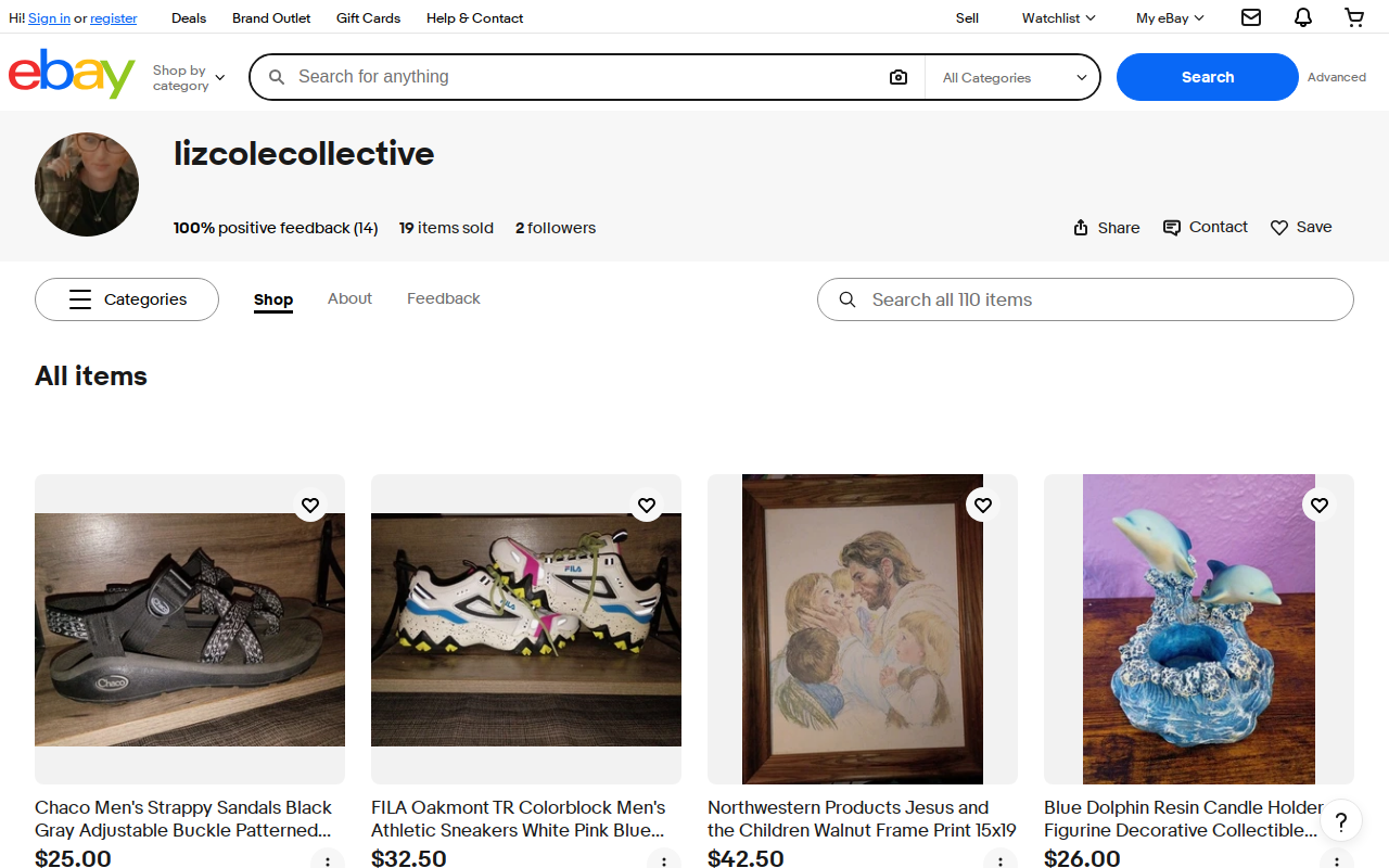 Liz Cole Collective website preview