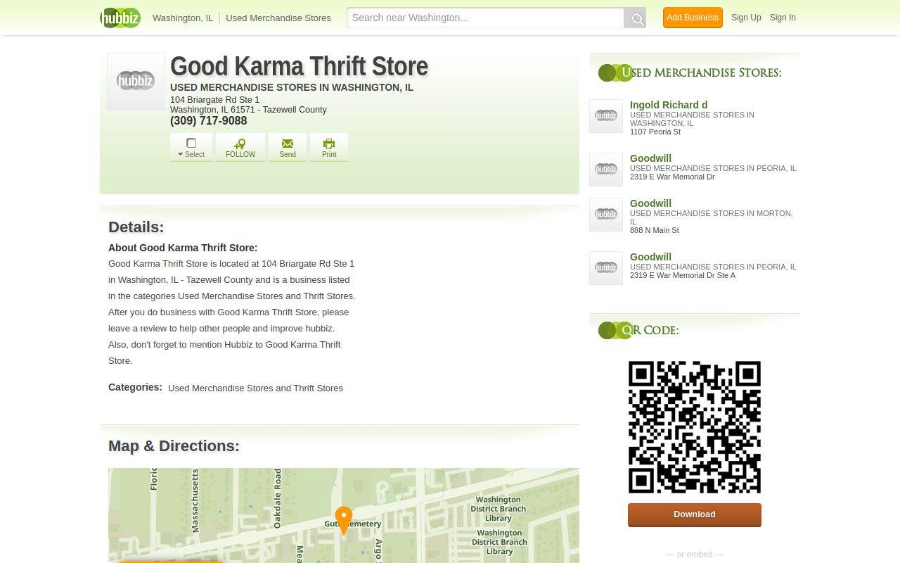 Good Karma Thrift website preview