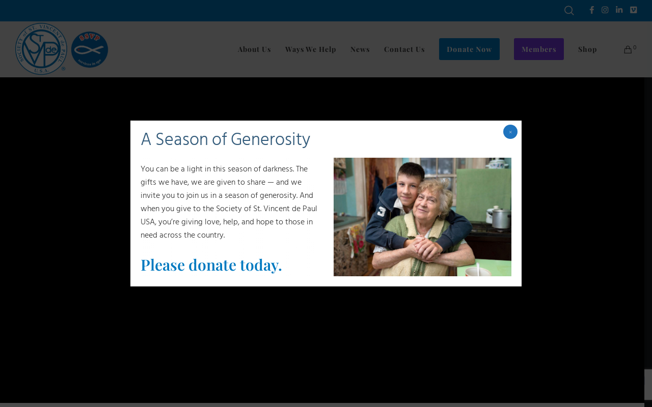 St Vincent De Paul Society website preview