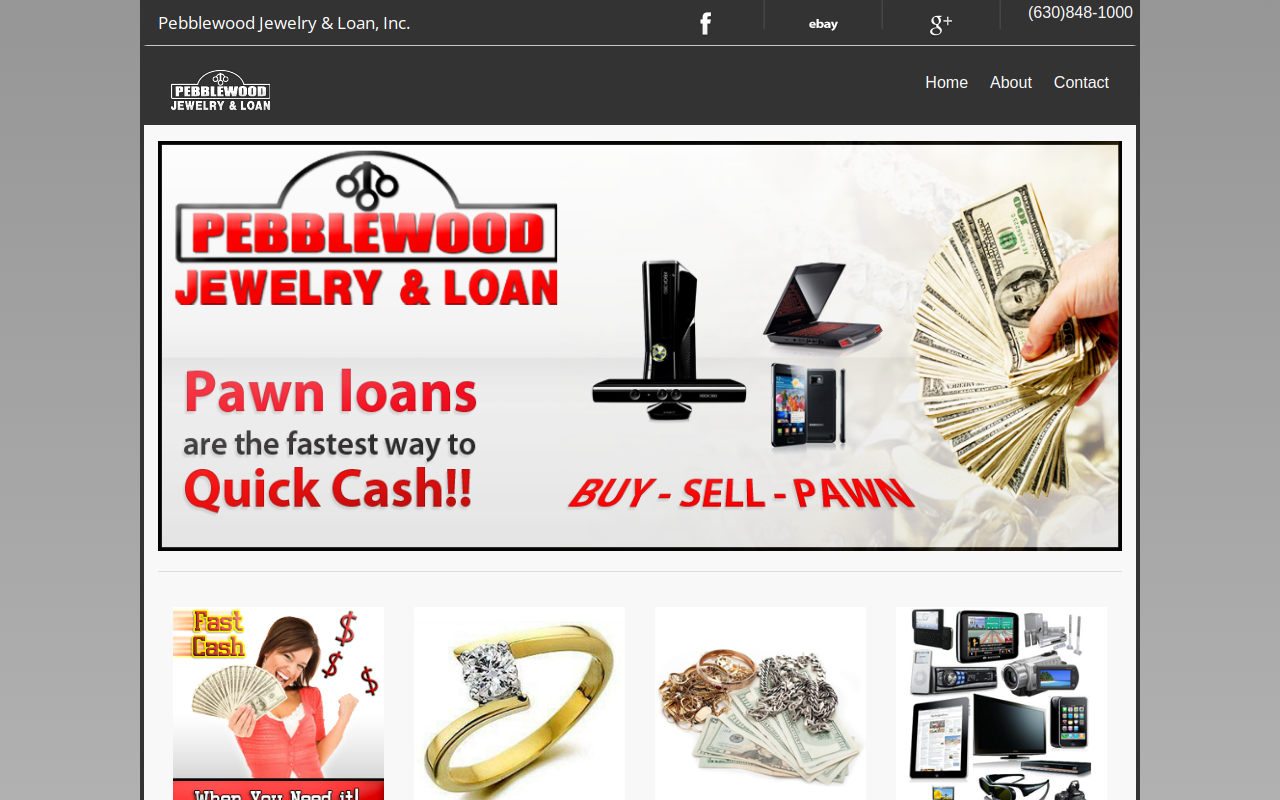Pebblewood Jewelry & Loan, Inc. website preview