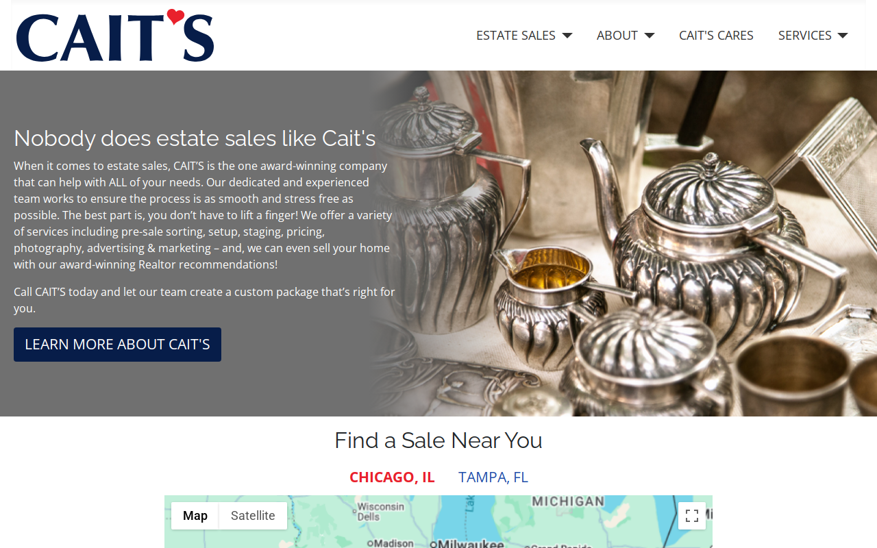 Cait's Estate Sales & Emporium website preview