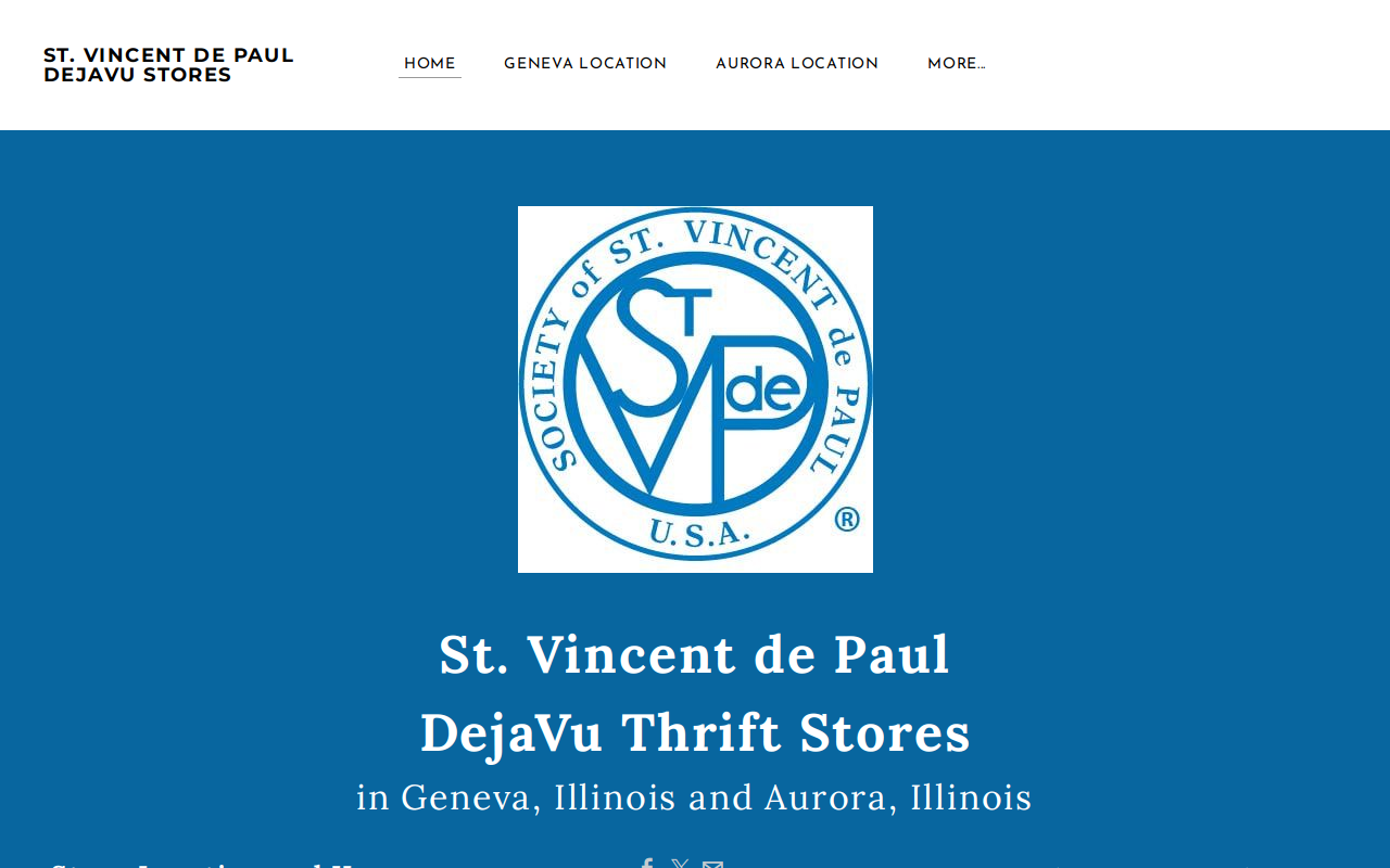 Deja Vu Thrift Shop website preview