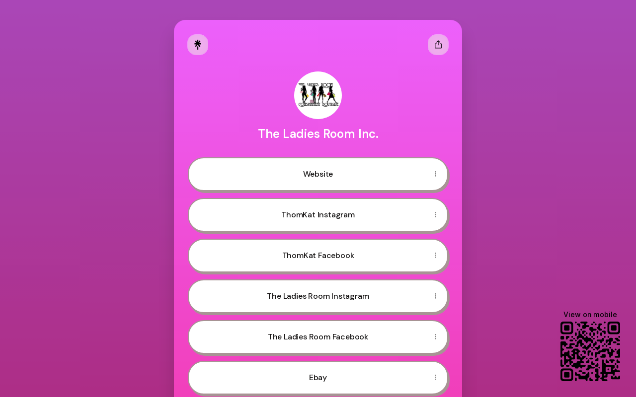 The Ladies Room Consignment Boutique website preview