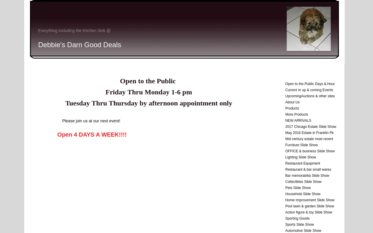 Debbie's Darn Good Deals website preview