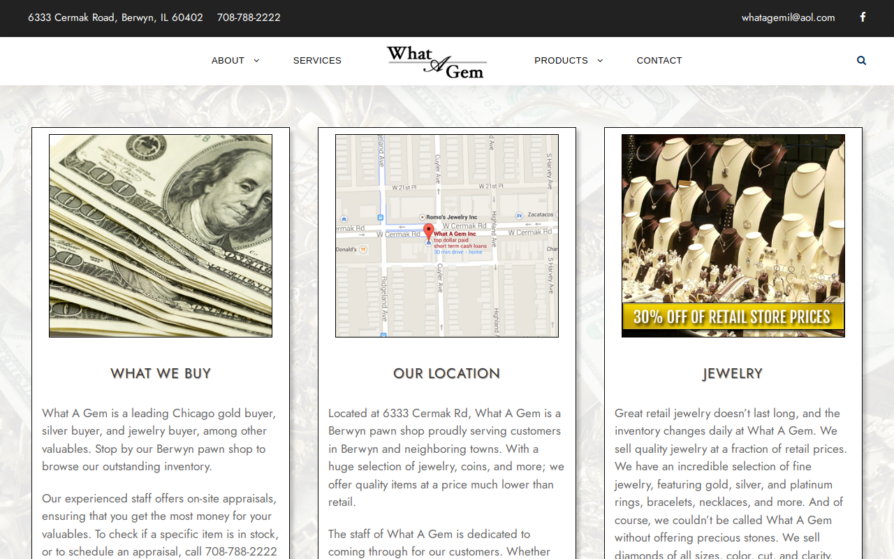 What A Gem Inc website preview