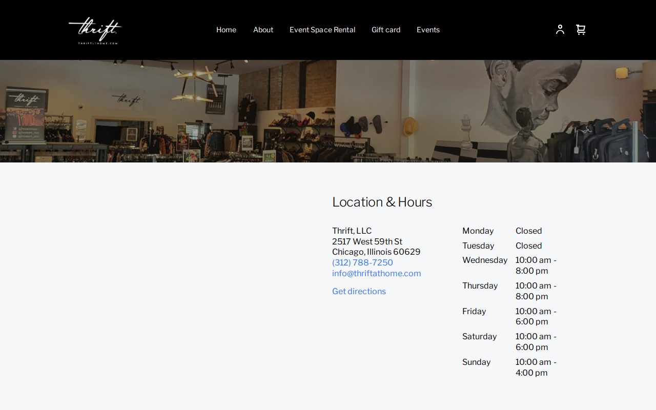 Thrift website preview