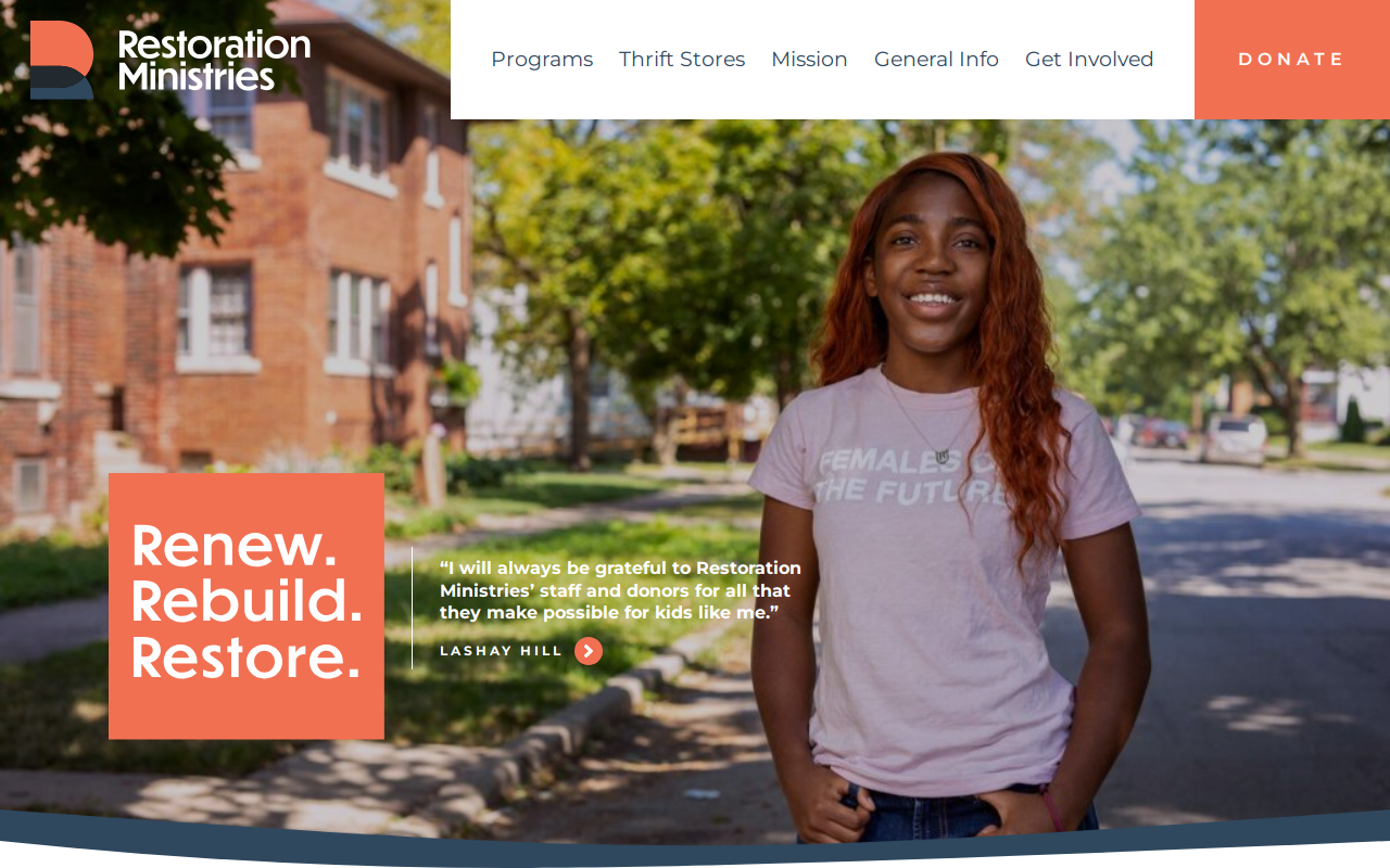 Restoration Ministries - Thrift Store website preview