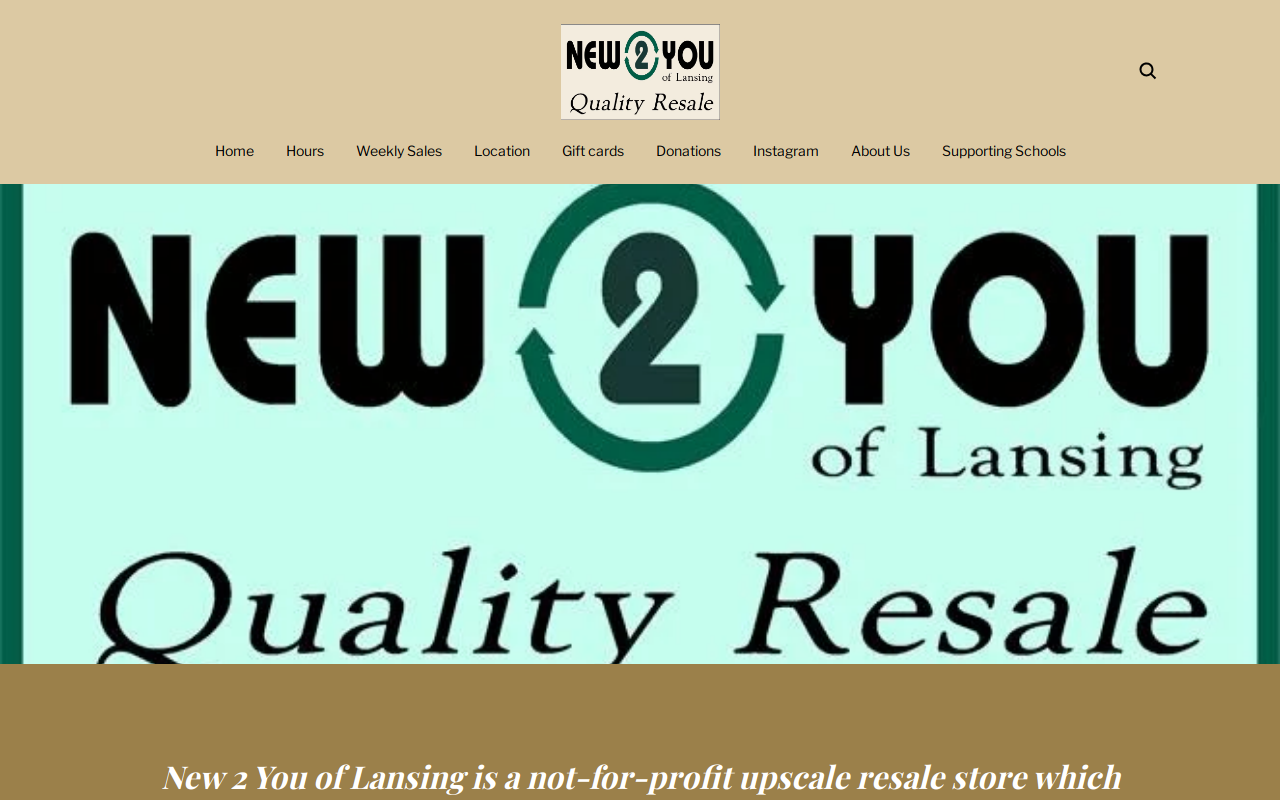 New 2 You of Lansing Quality Resale website preview