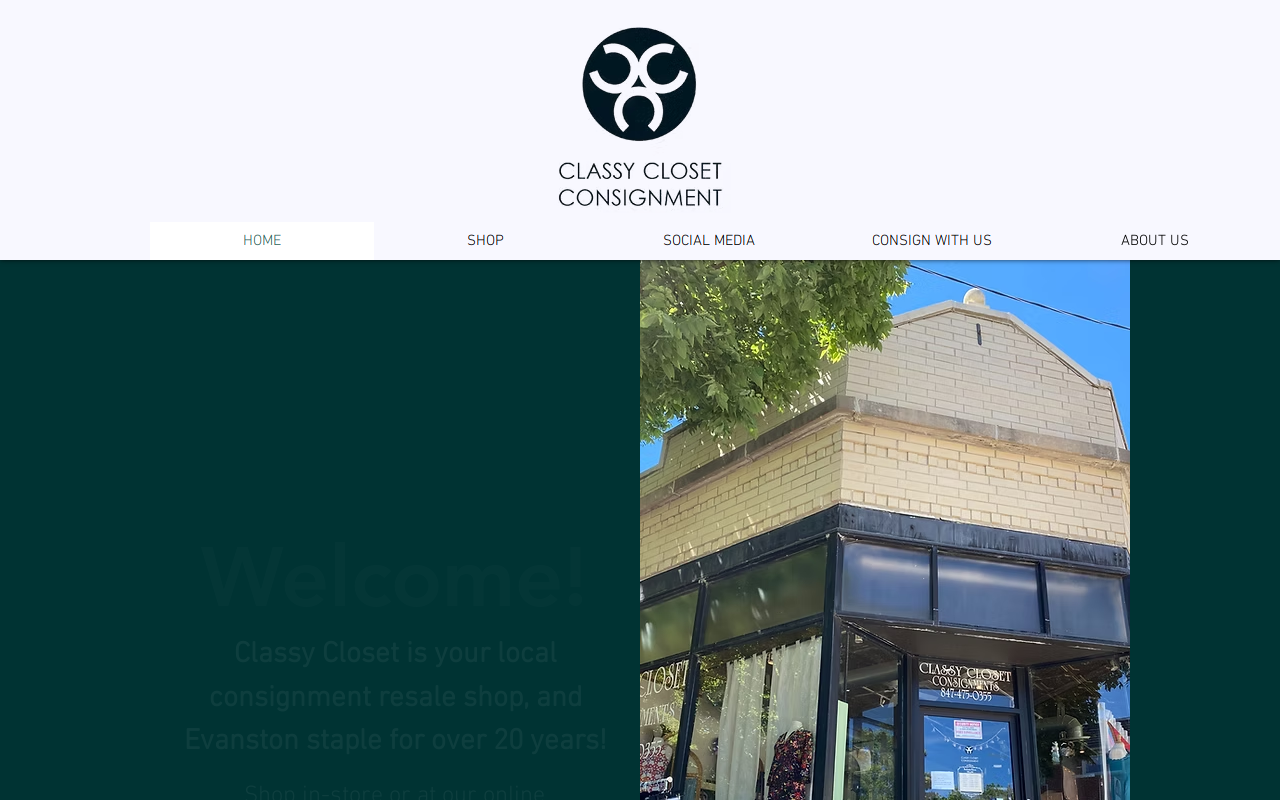 Classy Closet Consignment website preview