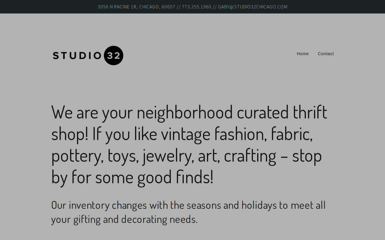 Studio 32 website preview