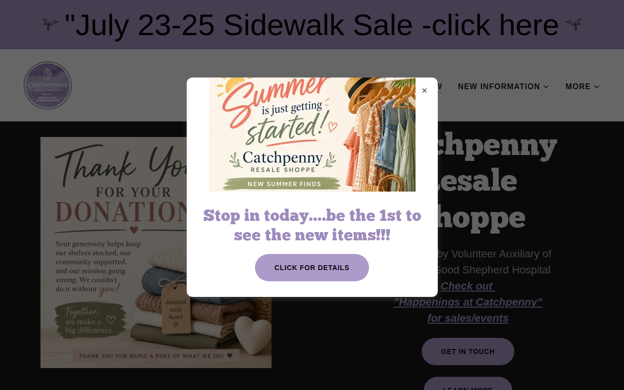 Catchpenny Resale Shoppe website preview