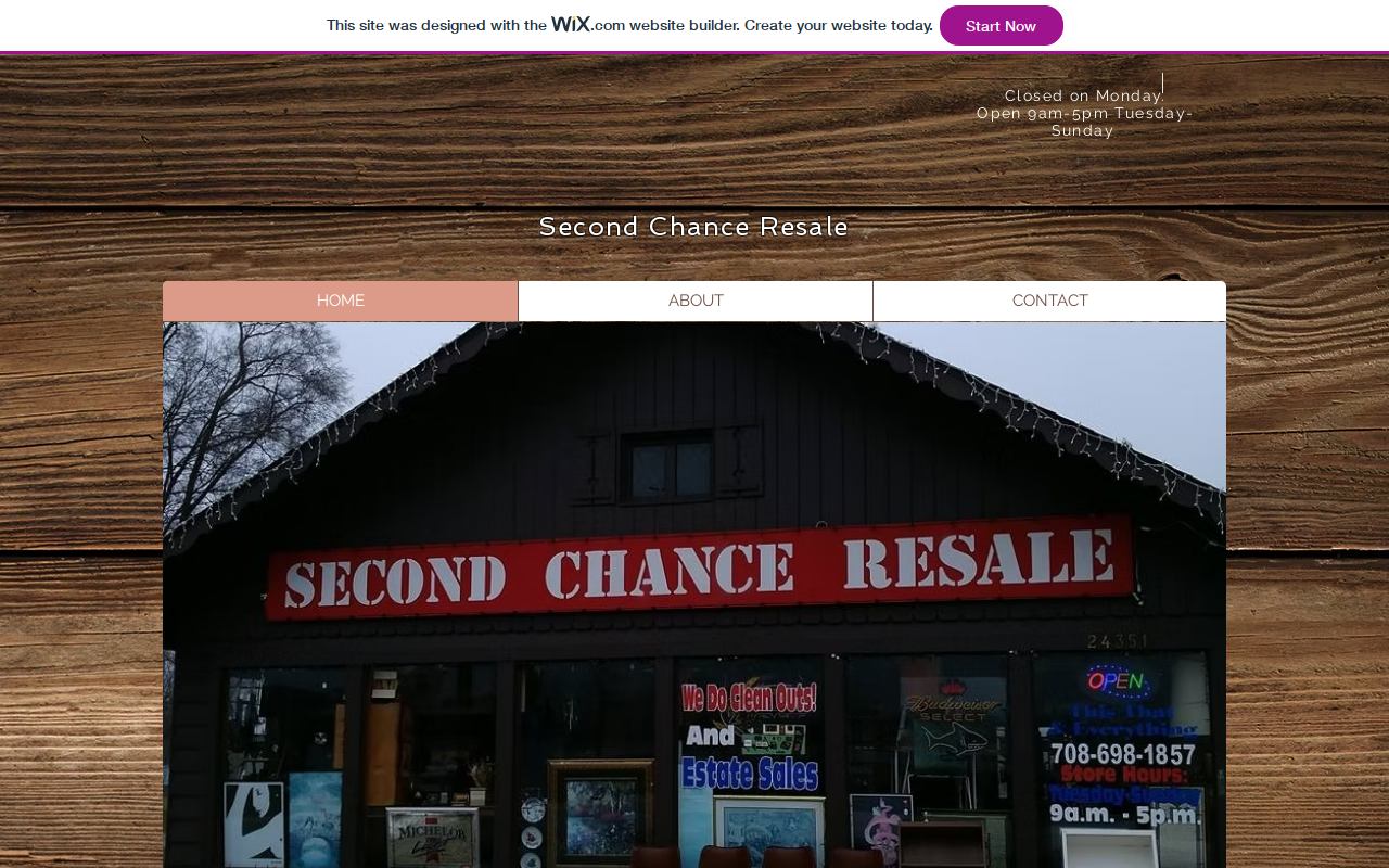 Second Chance Resale website preview