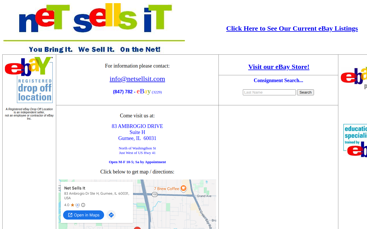 Net Sells It website preview