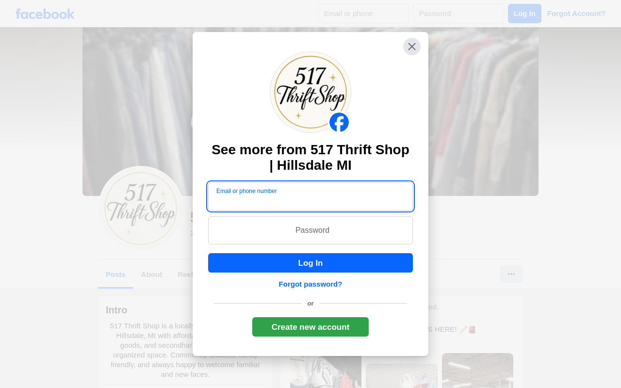 517 Thrift Shop website preview