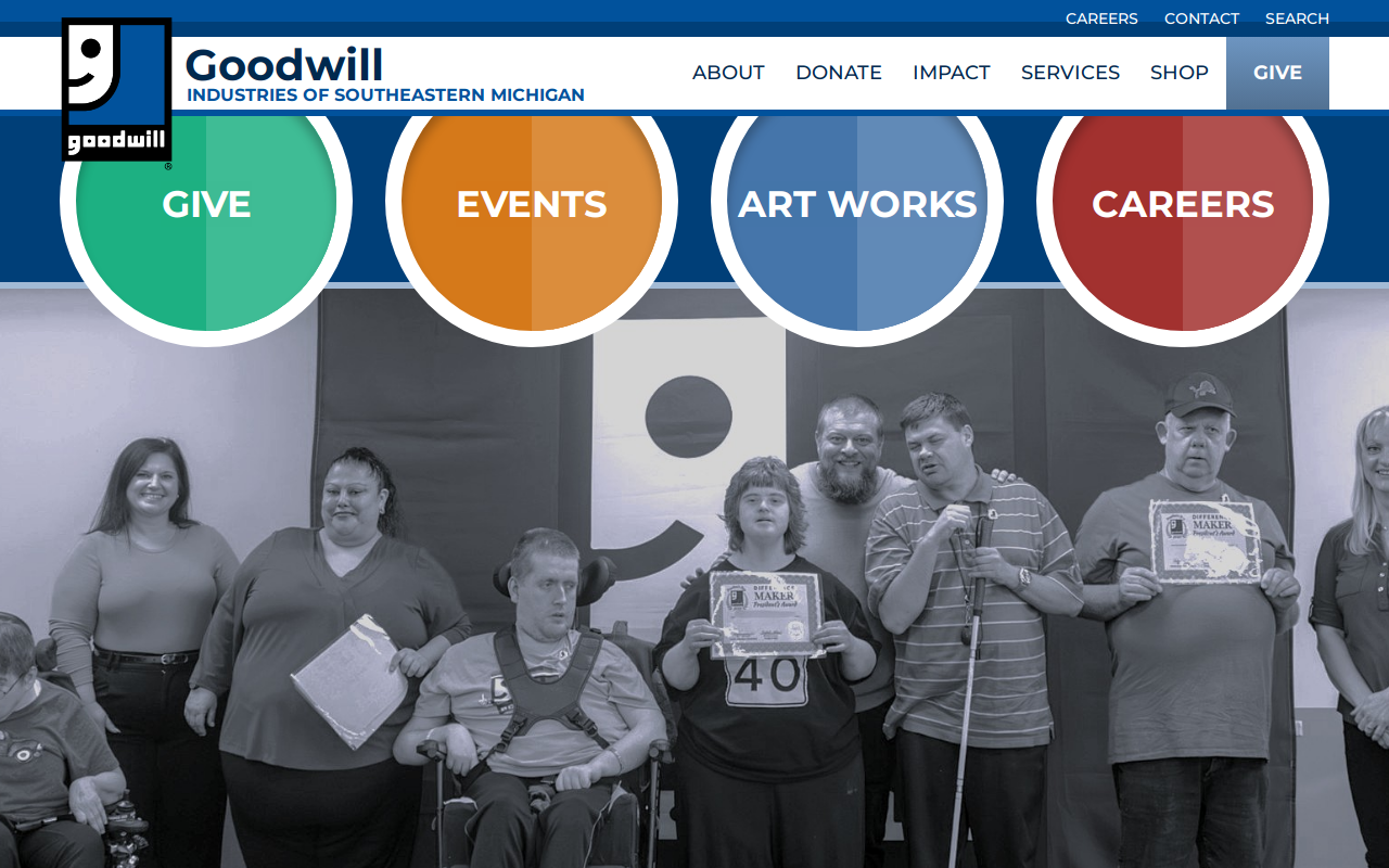 Goodwill Industries of Southeastern Michigan website preview