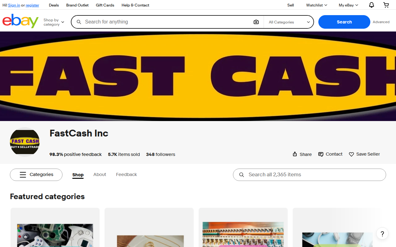 Fast Cash website preview