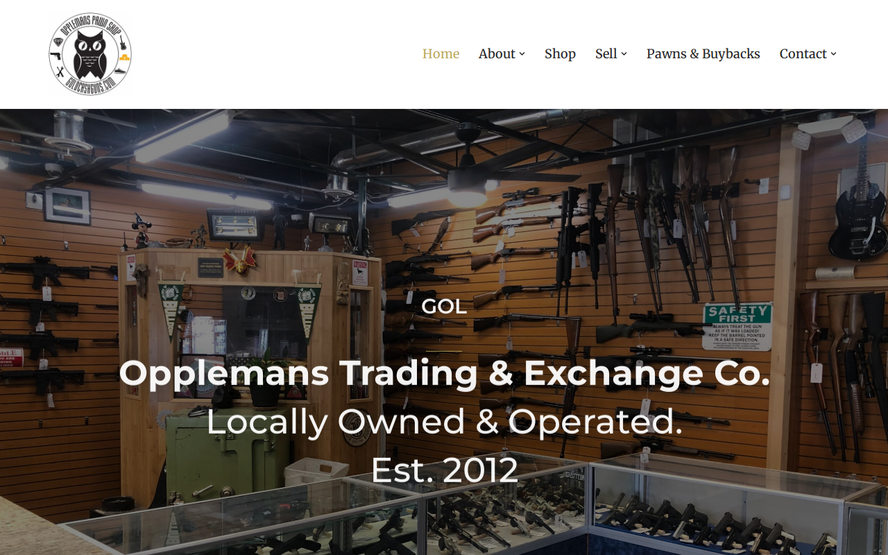 Opplemans Trading and Exchange Company website preview